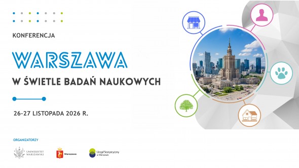 Plakat konferencji "Warszawa w świetle badań naukowych"